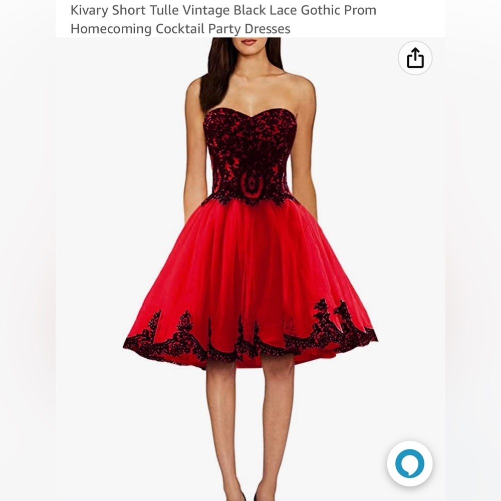 Kivary vintage black lace gothic cocktail dress